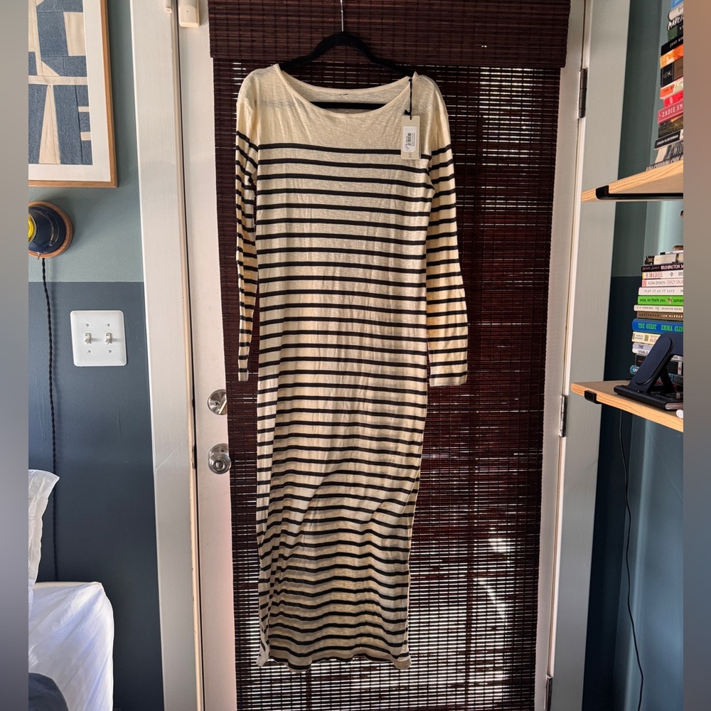 Striped Midi Dress. NWT